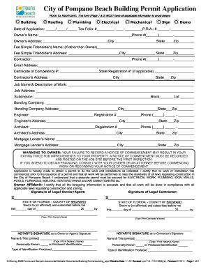 pompano beach building department|city of pompano beach building permit application.